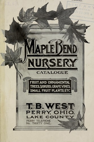 Cover for Maple Bend Nursery catalogue
