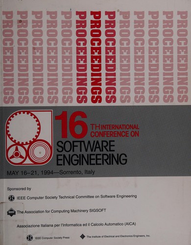 Cover for 16th International Conference on Software Engineering