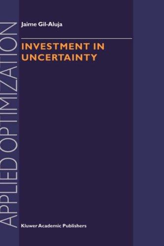 Cover for Investment in uncertainty