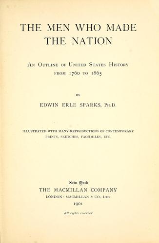 Cover for The men who made the nation
