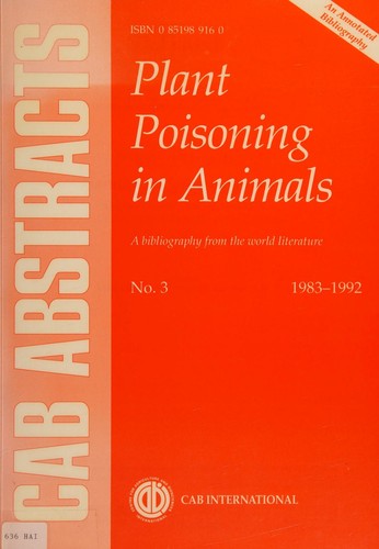 Cover for Plant poisoning in animals