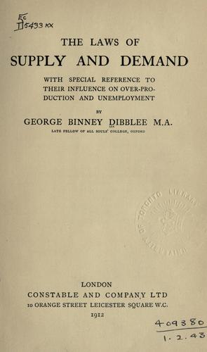 Cover for The laws of supply and demand