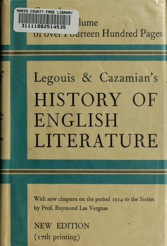 Cover for A history of English literature