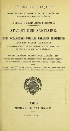 Cover for Statistique sanitaire