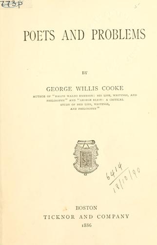 Cover for Poets and problems.
