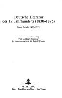 Cover for Deutsche Literatur des 19. Jahrhunderts (1830-1895)
