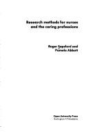 Cover for Research methods for nurses and the caring professions