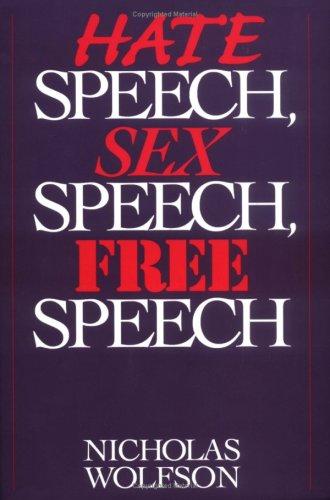Cover for Hate speech, sex speech, free speech