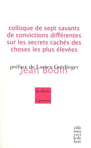 Cover for Colloque de Sept Savants de Convictions Differentes...