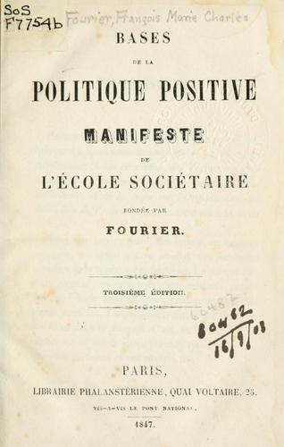 Cover for Bases de la politique positive
