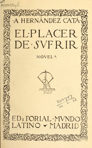 Cover for El placer de sufrir