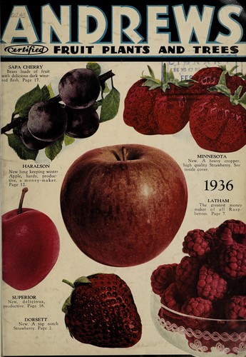 Cover for Andrews fruit plants and trees grown for the Northwest, 1936