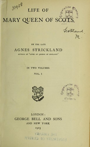Cover for Life of Mary Queen of Scots
