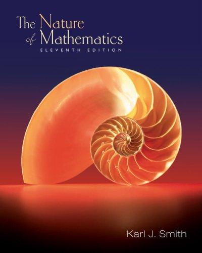 Cover for Nature of Mathematics (11th Edition)