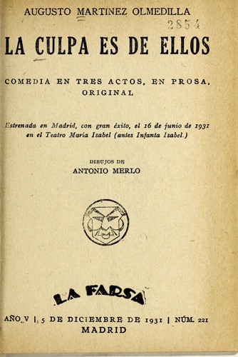 Cover for La culpa es de ellos