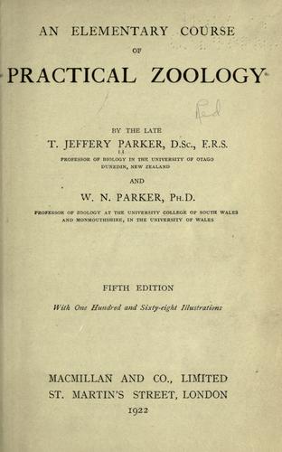 Cover for An elementary course of practical zoology