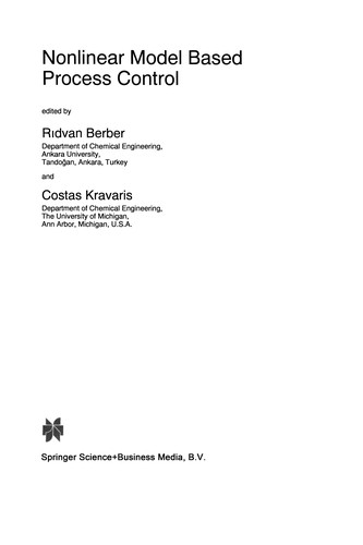 Cover for Nonlinear Model Based Process Control