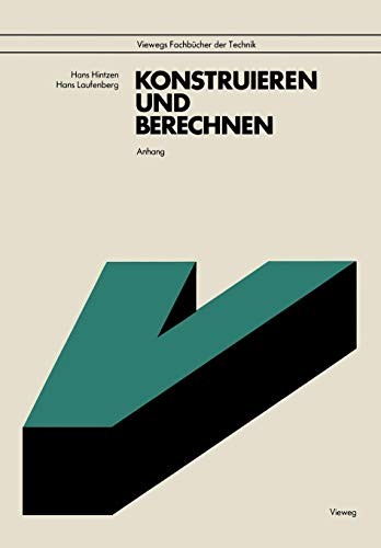 Cover for Anhang zu Konstruieren und Berechnen