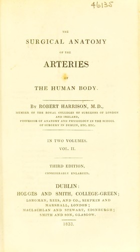 Cover for The surgical anatomy of the arteries of the human body