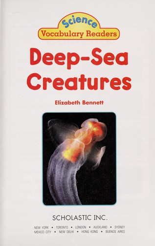 Cover for Deep-sea creatures