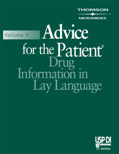 Cover for Advice for the Patient: Drug Information in Any Language (Usp Di Vol II: Advice for the Patient)
