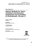 Cover for Proceedings of optical methods for tumor treatment and detection