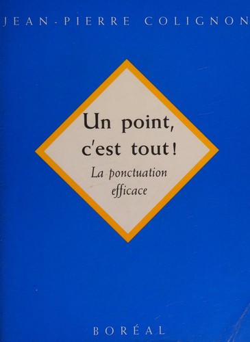 Cover for Un point, c'est tout!