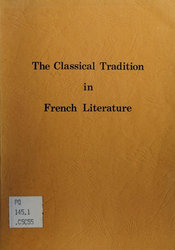 Cover for The Classical tradition in French literature