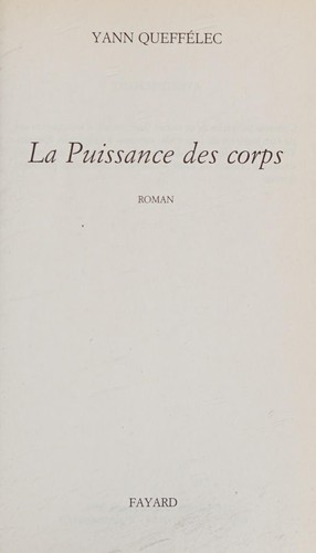 Cover for La puissance des corps