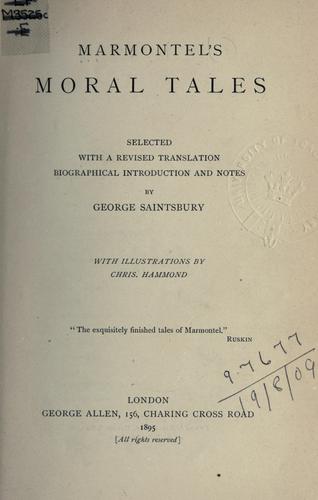 Cover for Marmontel's moral tales.