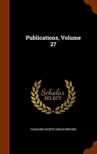Cover for Publications, Volume 27