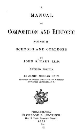 Cover for A manual of composition and rhetoric for use in schools and colleges