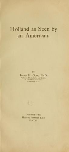 Cover for Holland as seen by an American
