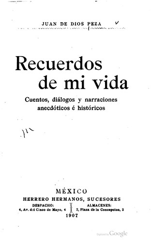 Cover for Recuerdos de mi vida