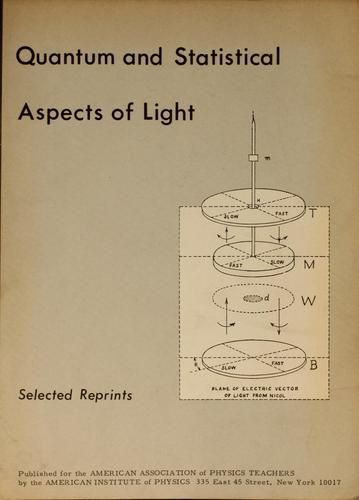 Cover for Quantum and statistical aspects of light