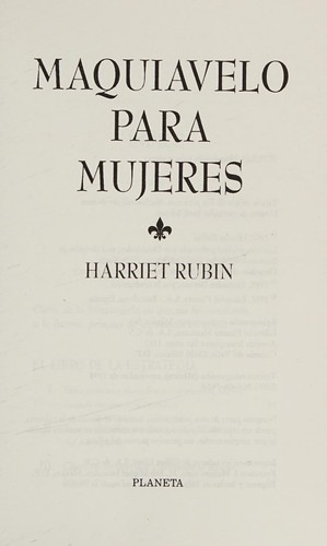 Cover for Maquiavelo para mujeres