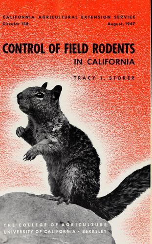 Cover for Control of field rodents in California