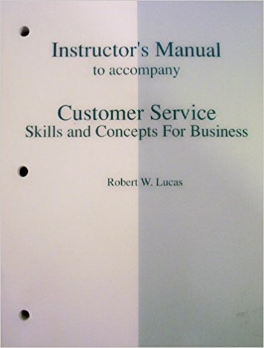 Cover for Customer Service Instructor's Manual