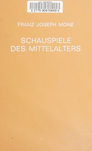 Cover for Schauspiele des Mittelalters