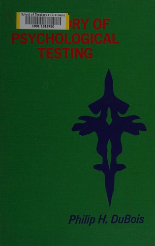 Cover for A history of psychological testing