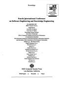 Cover for Fourth International Conference on Software Engineering and Knowledge Engineering