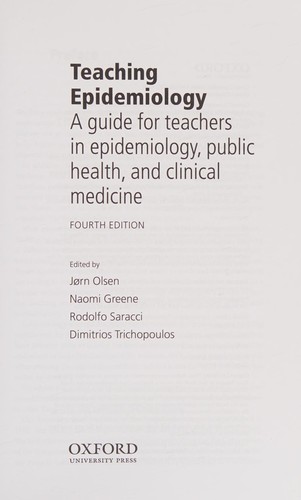 Cover for Teaching Epidemiology