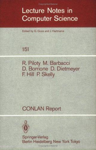 Cover for CONLAN Report (Lecture Notes in Computer Science)