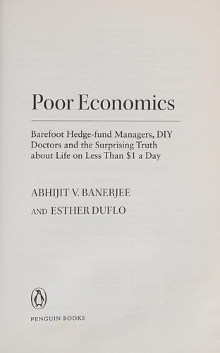 Cover for Poor Economics