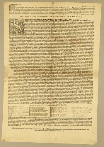 Cover for Nos don [blank] hazemos saber a todos los vezinos y moradores de todas las ciudades, villas, y lugares de todo este obispado: assi ho[m]bres como mugeres, de qualquier estado, dignidad co[n]dicio[n] que sea[n]: ecclesiasticos oseglares: que nuestro muy sancto padre summo Romano Pontifice Pio Quinto, vicario de nuestro señor Iesu Christo: viendo de quan grande importancia es e[n] la catholica vniversal Yglesia Romana, el sancto officio y exercicio y jurisdiction de la sancta Inquisicion contra los hereges y su heretica maldad, y quan necessario es que sus ministros, juezes y officiales libremente y sin impedimento alguno executen y exerciten con pijssimo zelo ha hecho y estatuydo vna sancta constitucion y decreto en fauor del dicho santo officio la Inquisicio[n] y sus ministros, y manda a todos los patriarchas, arçobispos, y obispos, y otros prelados, que sole[m]neme[n]te la publiquen y hagan publicar por todos sus obispados: la qual es del tenor q[ue] se sigue
