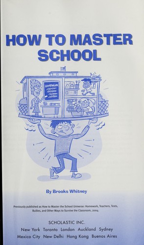 Cover for How to master school