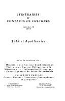 Cover for 1918 et Apollinaire