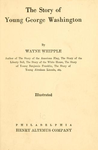 Cover for The story of young George Washington