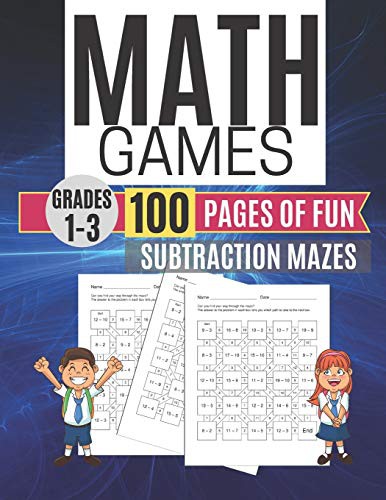 Cover for Math Games SUBTRACTION MAZES 100 Pages of Fun Grades 1-3
