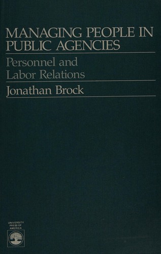 Cover for Managing people in public agencies